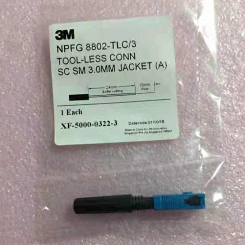 100 шт./корт. 3M SC UPC 8802-TLC/3 Встроенный волоконно-оптический Быстрый Коннектор 3 0 FTTH