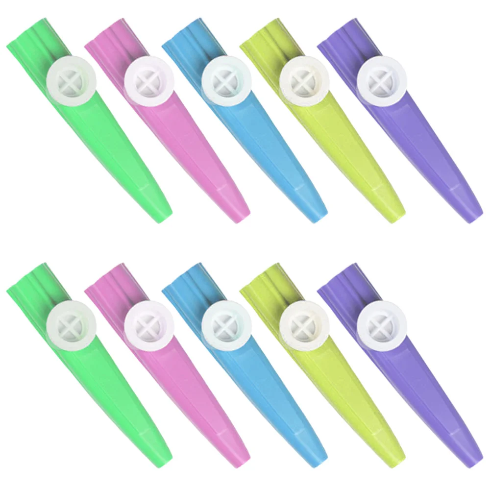 

10 Pcs Plastic Kazoo Small Kazoos Ukulele Children Educational Instrument Mouth