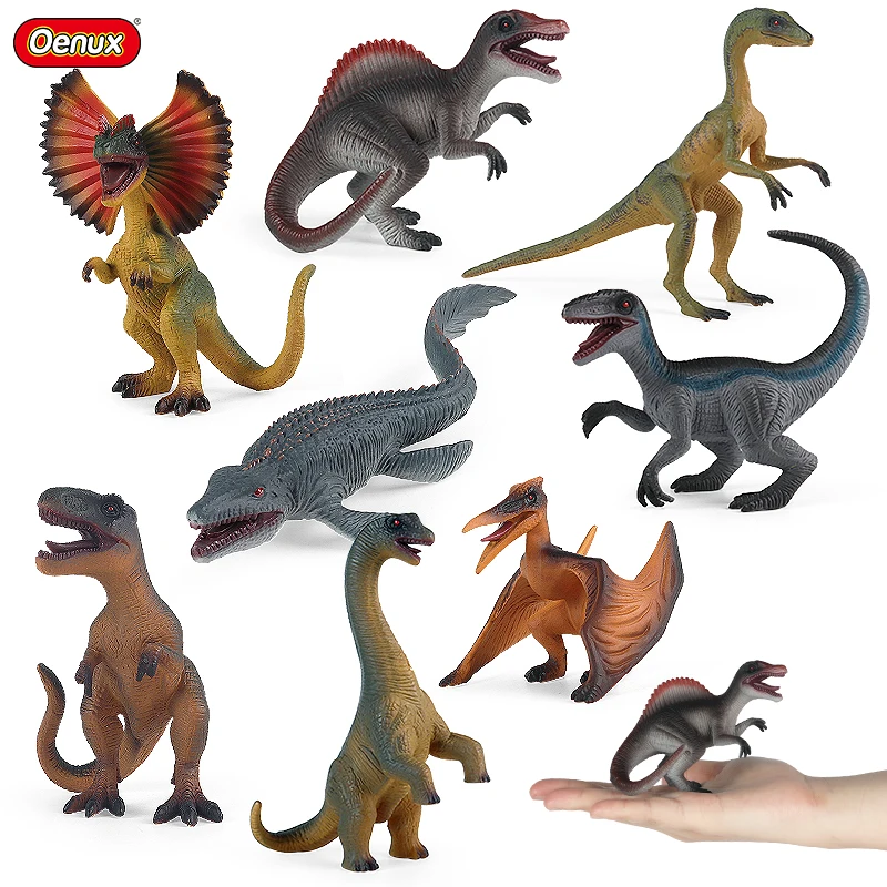 Моделирование Oenux динозавр Юрского периода фигурки животных T-Rex Dilophosaurus Pterosaur