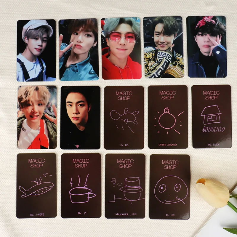 

K Pop Stray Kids Photocards MAGIC SHOP Album Suga Hyunjin Photocard Jin Jimin V JungKook TaeHyung Lomo Cards Kpop Accessories