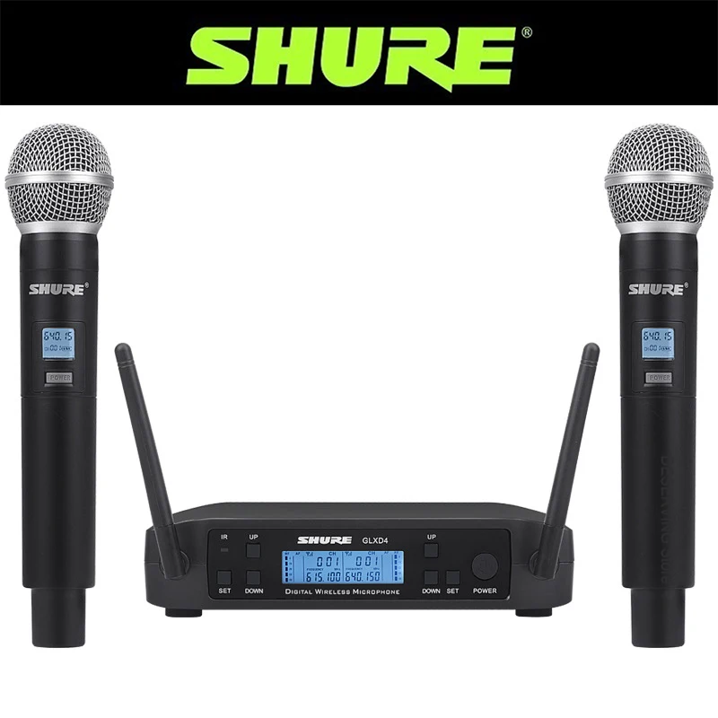Беспроводной микрофон SHURE GlXD4 один на два профессиональный производительный