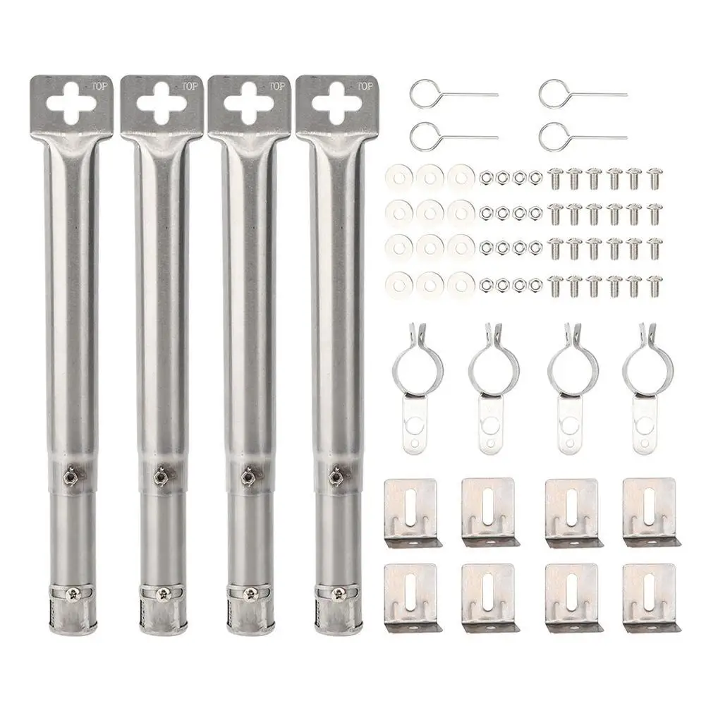 

Universal 4PCS Replacement Hot Plate Accessories For Ovens Stainless Steel Outdoor BBQ Grill Burner Tubes Set