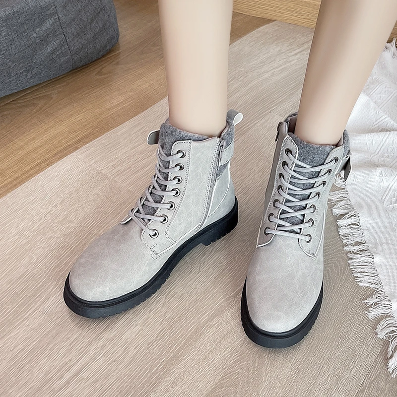 Женские ботинки до щиколотки Осень-зима женские челси короткие обувь на плоской