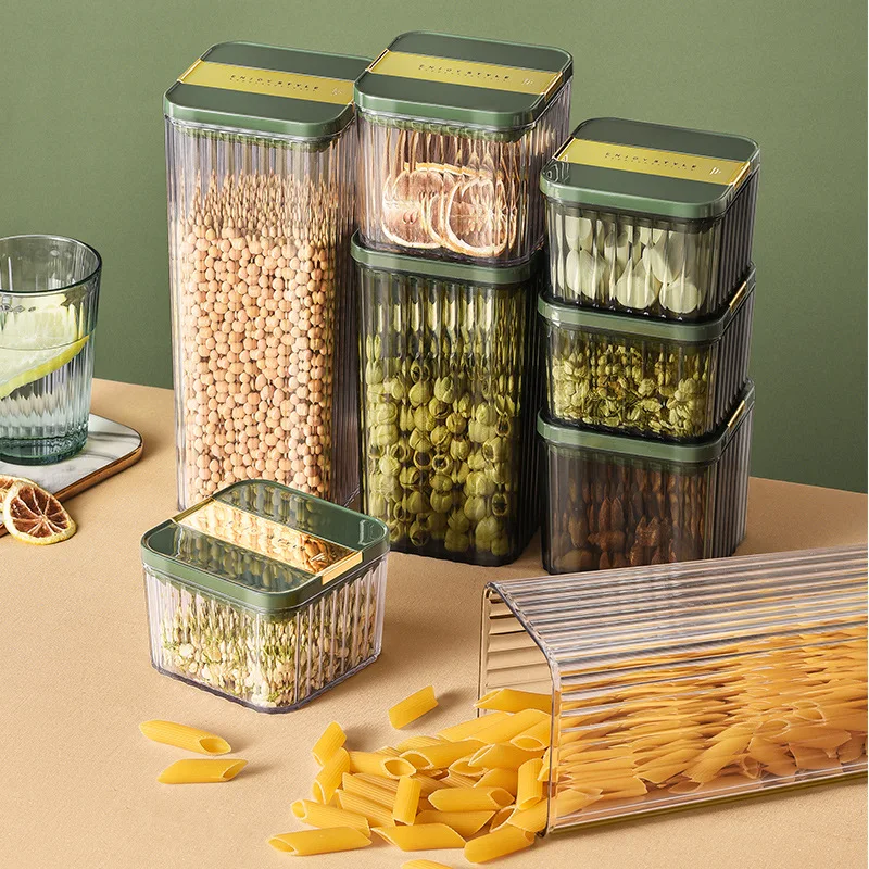 

Airtight Storage Tin Whole Wheat Kitchen Food Grade Transparent Plastic Tin Box Snack Candy Dry Tea Baby Grade Storage Box
