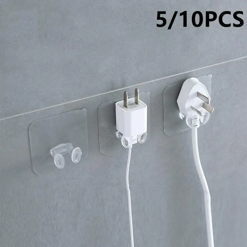

5/10pcs Waterproof Strong Wall Hook Household Appliances Plug Kitchen Bathroom Hanger Home Accessories Storage Organizer Holder