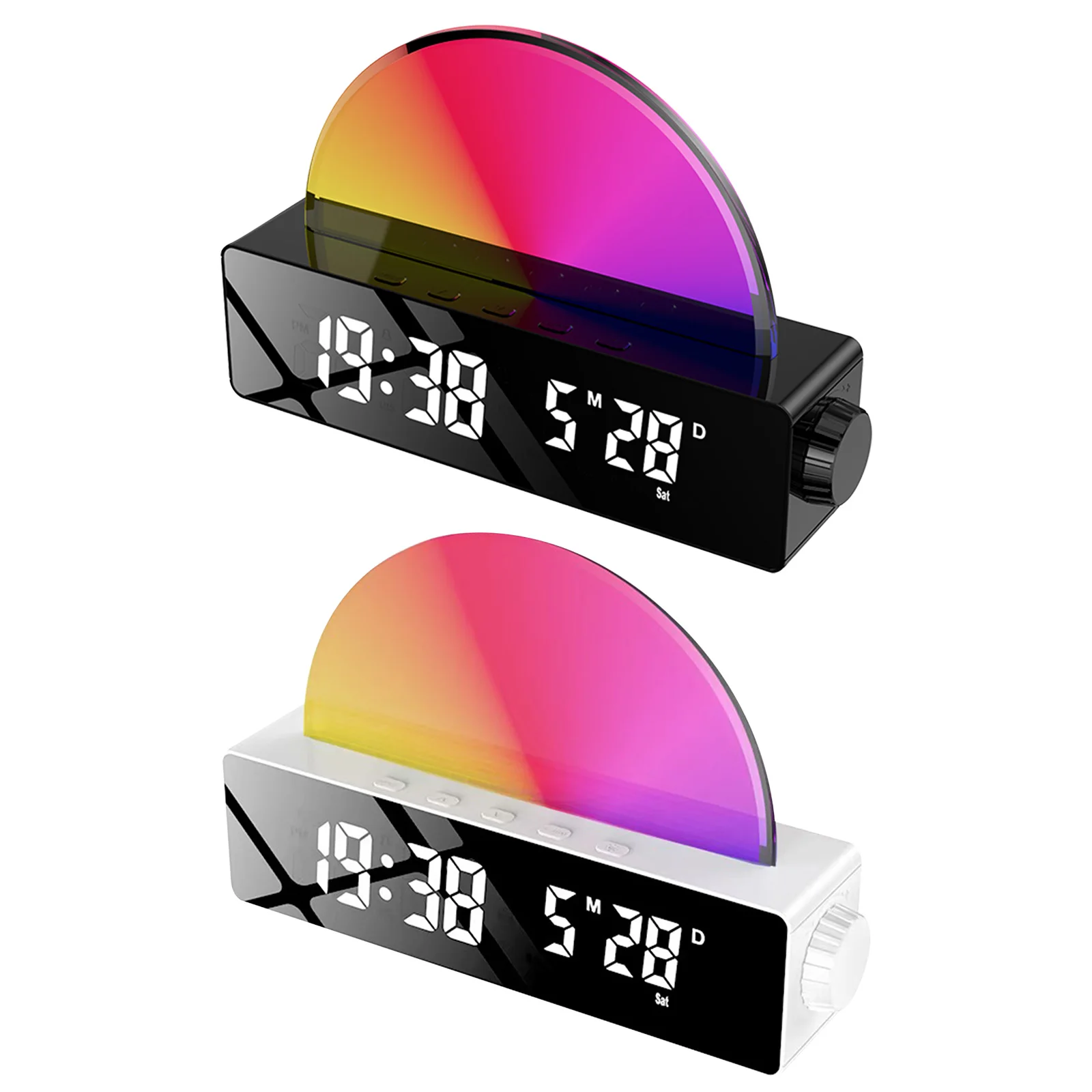 будильник rgb. светильник-колонка rgb с беспроводной зарядкой. будильник rgb. часы настольные snooze. умная колонка ночник.