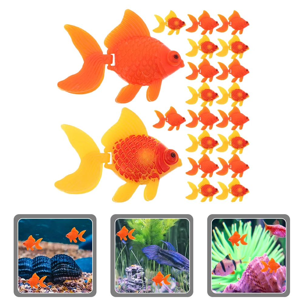 

20pcs Simulation Goldfish Fake Fish Toy Artificial Goldfish Fake Goldfish Realistic Fake Fish Floating Fake Fish