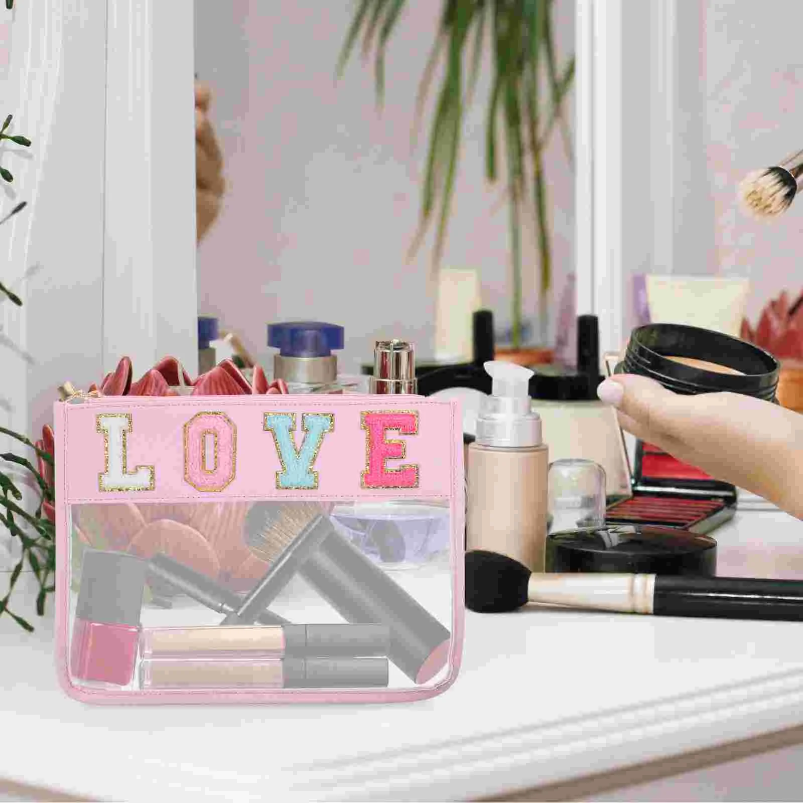

Makeup Pouch Travel Toiletry Portable Storage Clear Women Snack Zippered Organizer Capacity Large Zip Outdoor Makeup bag