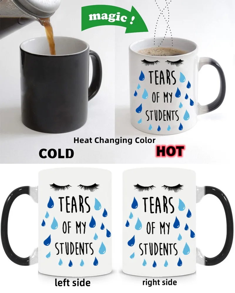 

Teacher Mugs Students Coffee Mugs Unique Funny Tea Cup Heat Changing Color Transforming Mug Magical Morphing Mugs Wine Mugen