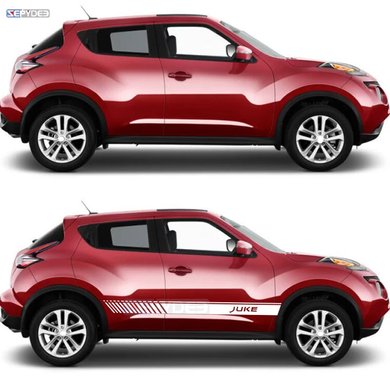 2 шт. боковые Стикеры для Nissan Juke Auto Racing спортивные длинные полосы декор тела