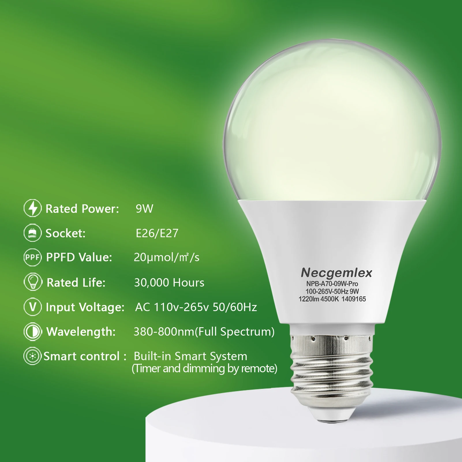 Умная фотолампа с дистанционным управлением режим имитации солнца