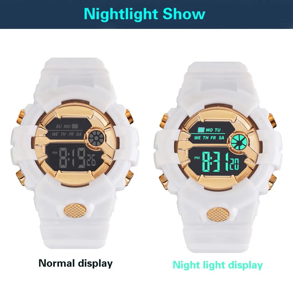 

Fashion Waterproof Men Boy Lcd Digital Stopwatch Date Rubber Sport Watch Luminous Analog Digital Multifunctional Watch Top Brand
