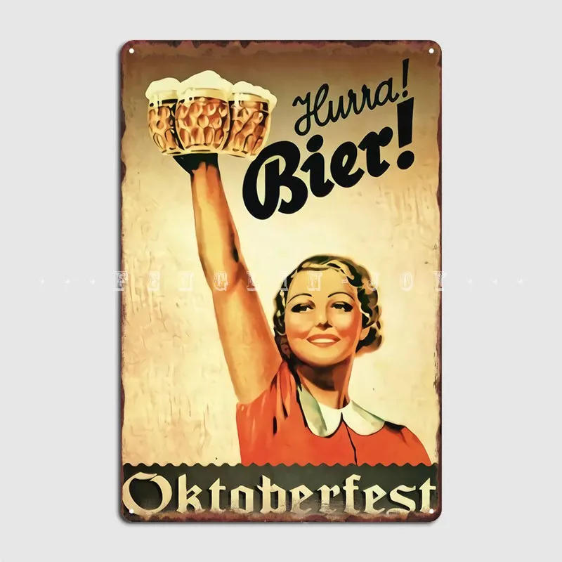 

Bier Oktoberfest Poster Metal Plaque Personalized Wall Club Wall Decor Tin Sign Posters