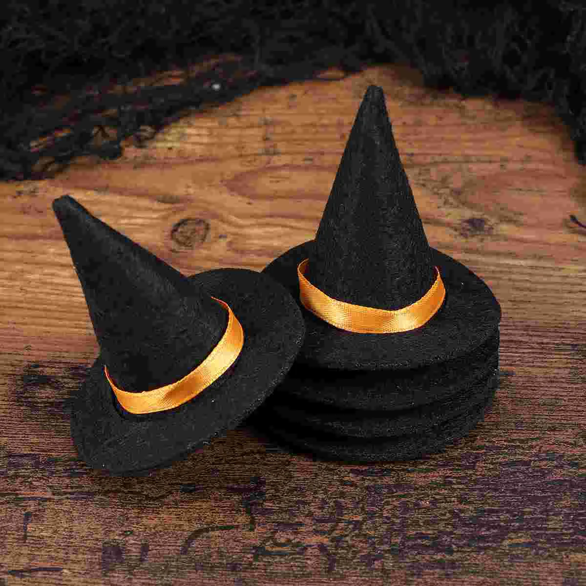 

Witch Hatbottlemini Hats Decor Felt Crafts Party Capcovers Miniature Decorations Hair Accessories Caps Topper Small Toppers