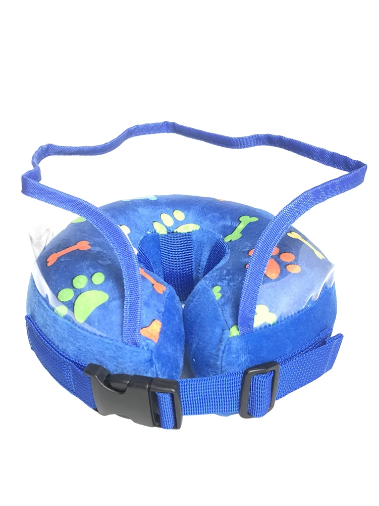 

Protective Inflatable Dog Cat Collar Anti-bite Neck Elizabethan Collar Soft Pet Recovery Collar Cone Collar With Zipper For Dogs