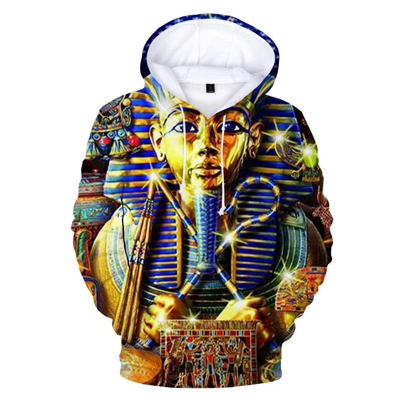Толстовка с капюшоном египетского искусства толстовка 3D принтом для мужчин и
