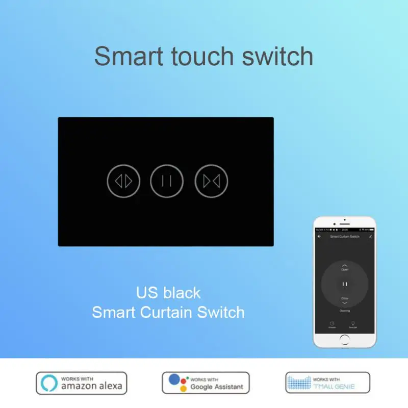 

Smart Touch Switch Work With Alexa And Home Us Standard Voice Control Led Backlight Tuya Smart Life Smart Home