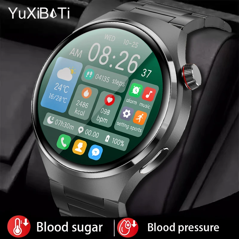 

Новинка 2023, умные часы для мужчин, GPS-трекер, экран, измерение пульса, уровня сахара в крови, Bluetooth, вызов, 1,53 дюйма, умные часы HD для Huawei Xiaomi