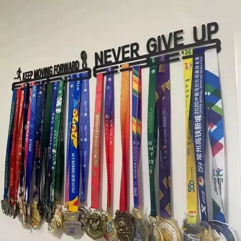 

Medal Hanger Display Holder Tiered Award Rack Custom Text Color and for Athletes Race Runner Soccer Players Gifts