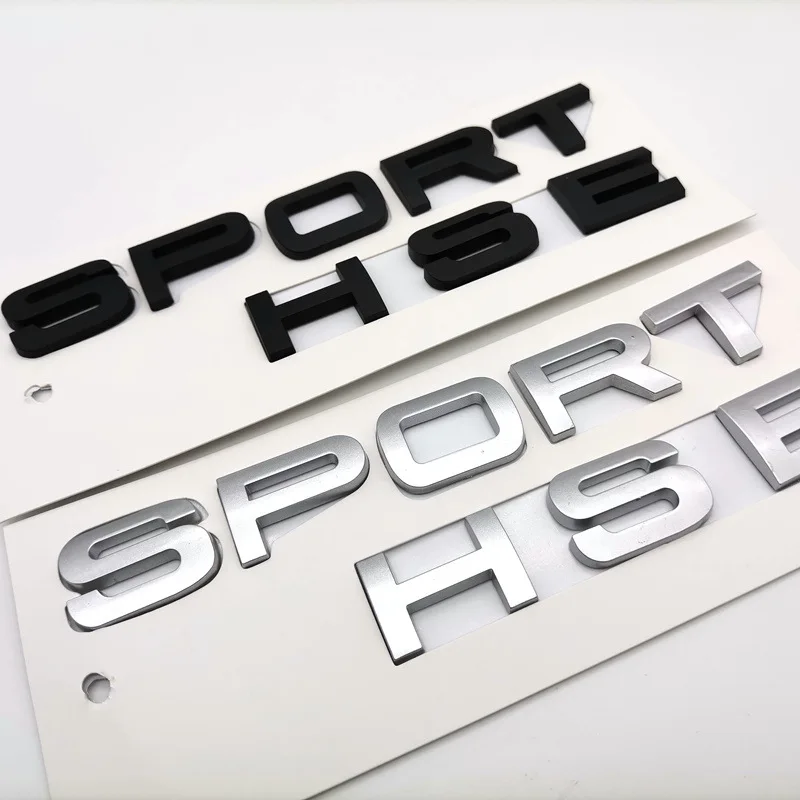 

ABS NEW GLOSS BLACK MATT SILVER RANGE ROVER SPORT HSE BADGE REAR BOOT TAILGATE BADGE EMBLEM STICKER DECALS