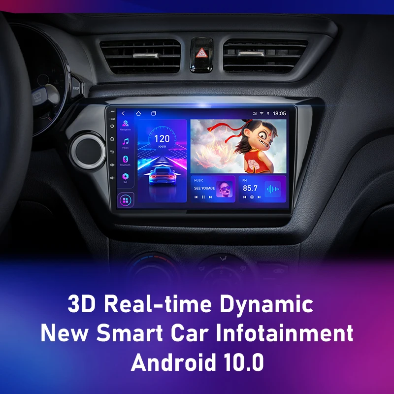 $76.76 Srnubi Car Radio For Kia RIO 3 2011 - 2016 Android Multimedia Video Player 2 Din Navigation GPS Bluetooth WiFi stereo DVD 2din