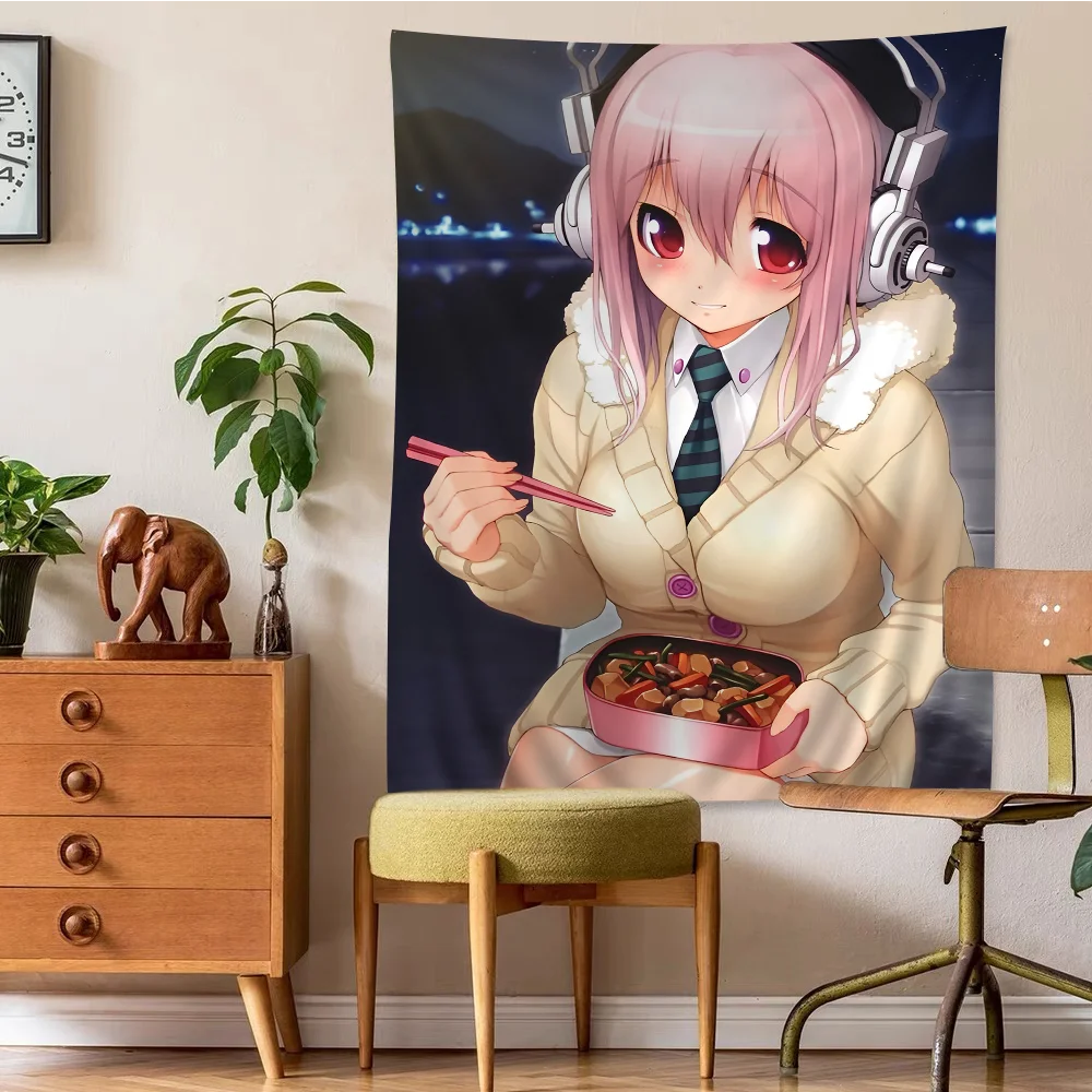 Настенные гобелены Super Sonico в стиле хиппи искусство научная фантастика домашний