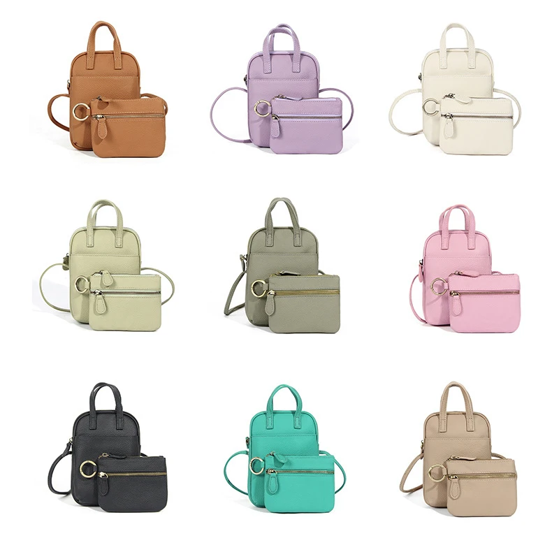 2024 модная трендовая сумка из воловьей кожи на голову для сотового телефона