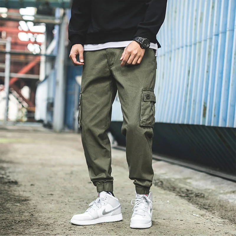 

Streetwear Pants Joggers Men Militaire Cargo Pants Spring Autumn Mens Hip Hop Clothing Both Side Symmetrical Pockets Decoration