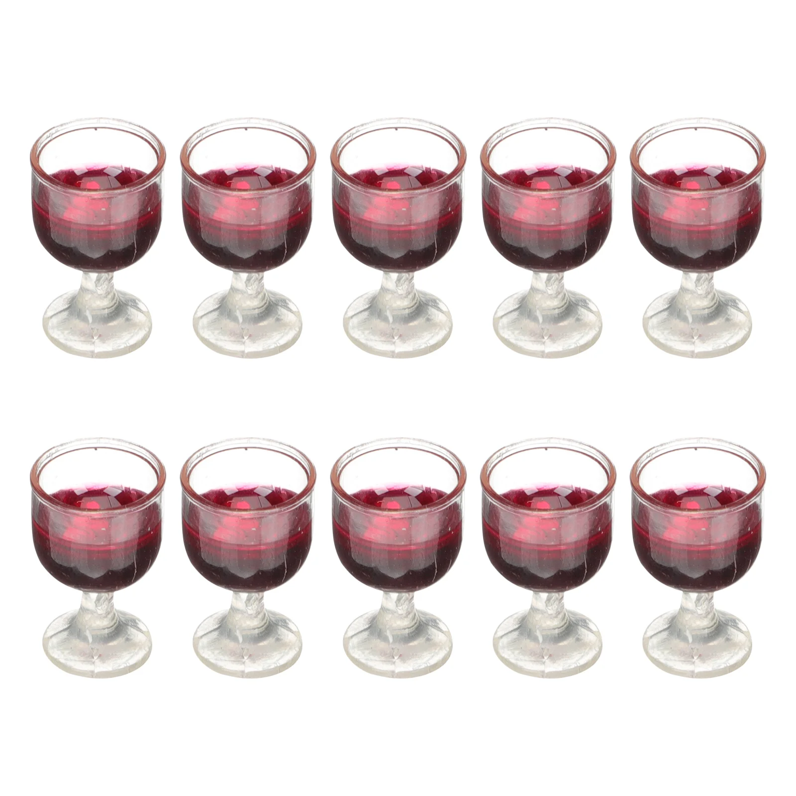 

10 Pcs Glass Bottle Dollhouse Miniature Cocktail Cup Glasses Micro Food Play Props Flute Pvc