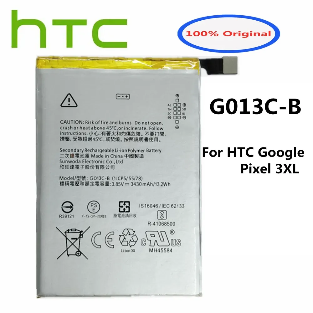 

Battery G013C-B 3430mAh For HTC Google Pixel 3 XL 3XL Pixel3 Phone Bateria