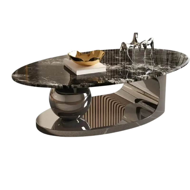 Эстетический стоячий приставной столик металлический механизм для гостиной