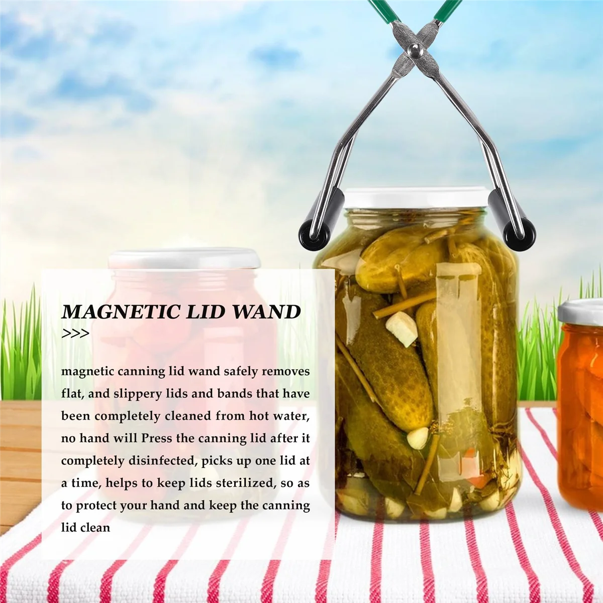 Набор для консервирования Подъемник банок с широким горлышком Воронка крышкой