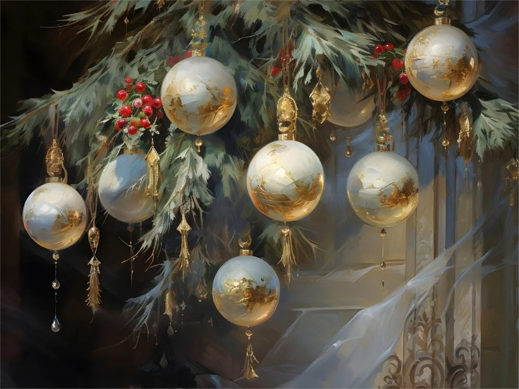 

Рождественский ретро постер на холсте