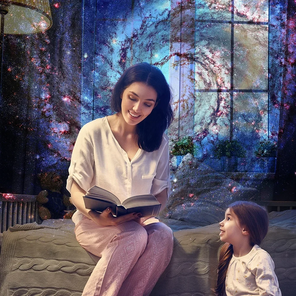 Проекционная Светодиодная лампа HD земля Луна Сатурн галактика музыкальный