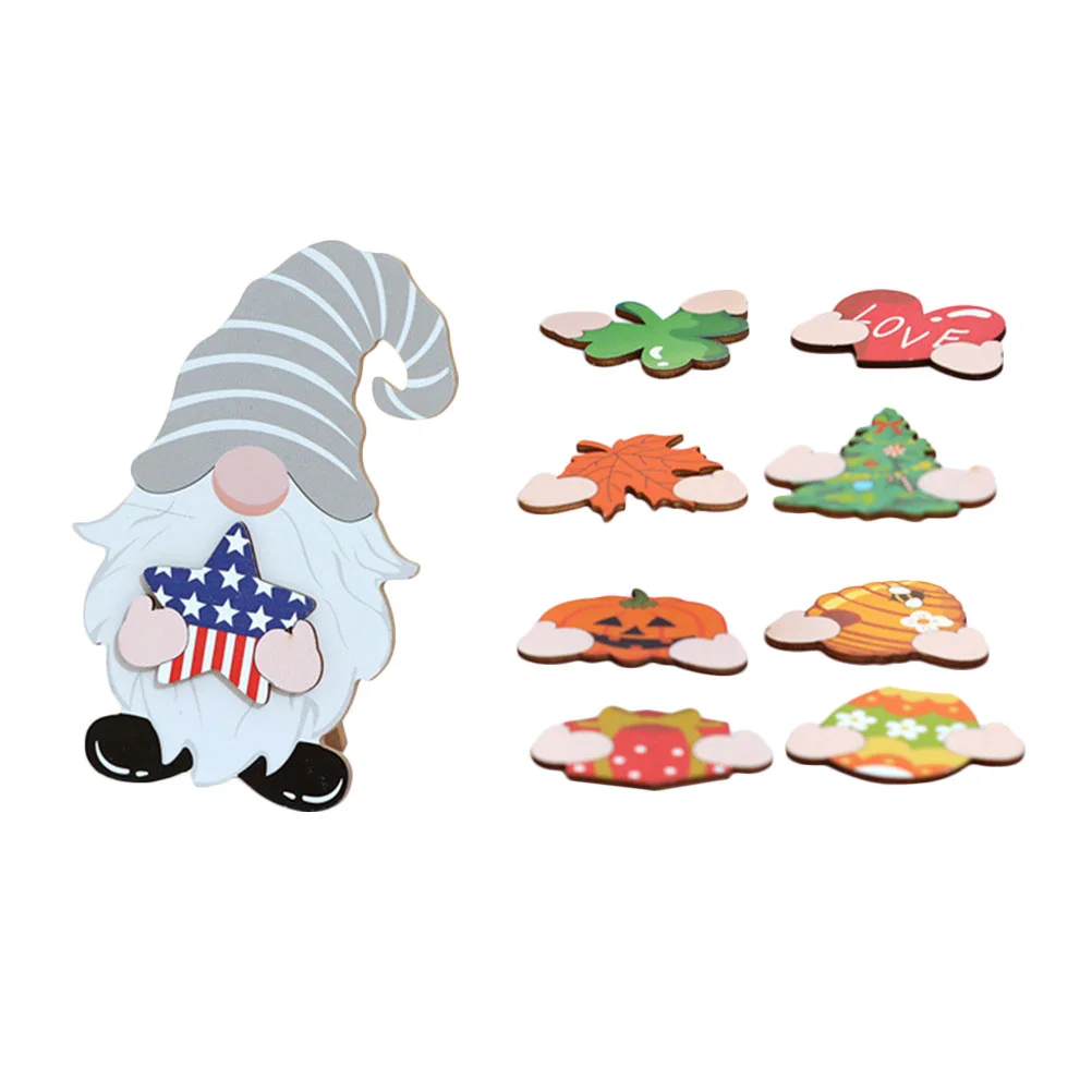 

1 Set Festival Accessory Party Decor Wooden Adornment Replacement Rudolph Adorn for Decoration Home Use Party