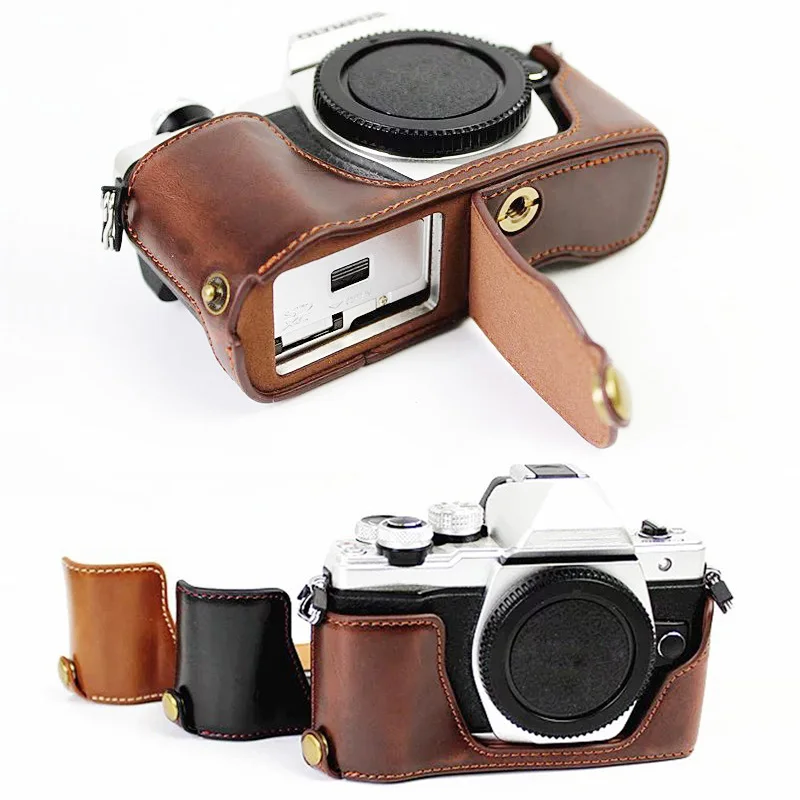 

Genuine Real Leather Half Case Grip for Olympus E-M10 Mark II Camera