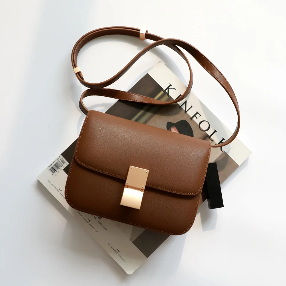 

Genuine Leather Crossbody Bags for Women High Quality Ladies Shoulder Bag Luxury Designer Small Hanbags Camel Gray Bolsos Mujer