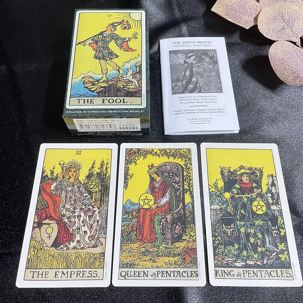 

12x7 Tarot Sturdy Cards Classic for Beginners with Paper Guidebook English Deck Runes Divination Original