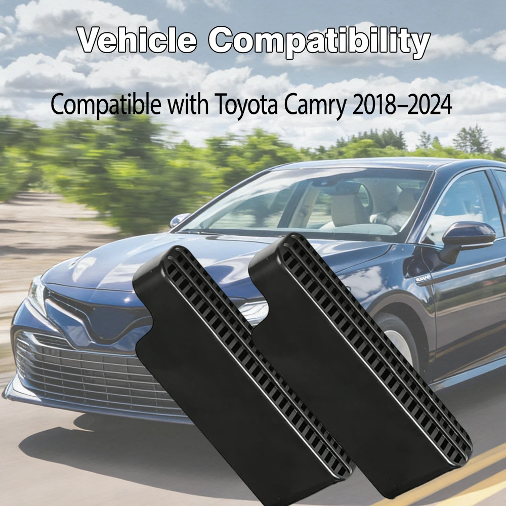 Фото Для Toyota Camry 2018–2024: Накладки на воздуховоды под сиденьями, задние вентиляционные отверстия под полом, 2 шт., крышки для вентиляции нижней части автомобильного сиденья №4