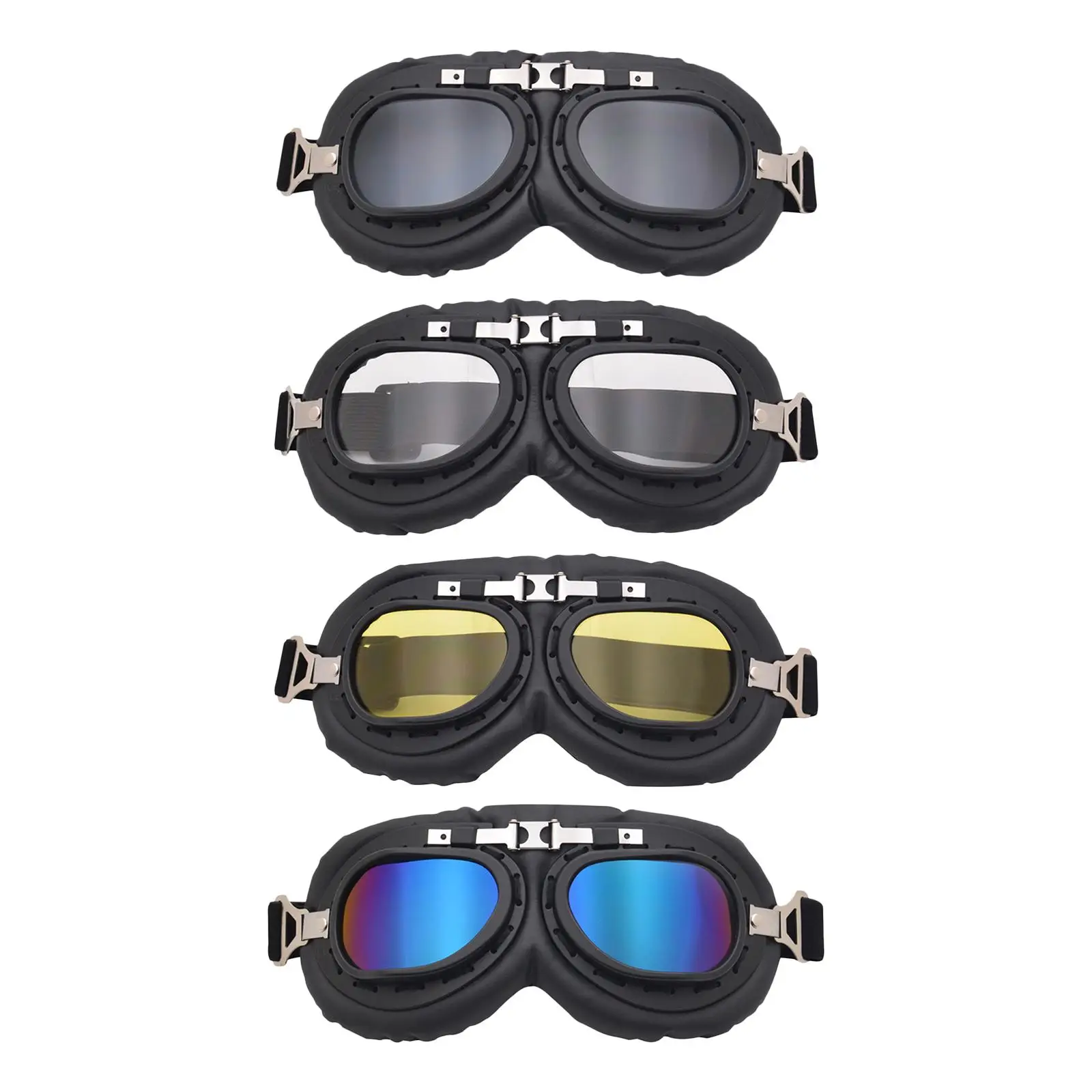 

2 Pieces Motorcycle Style Anti Scratch Sports Glasses Outdoor Eyewear for Half Riding Touring Racer