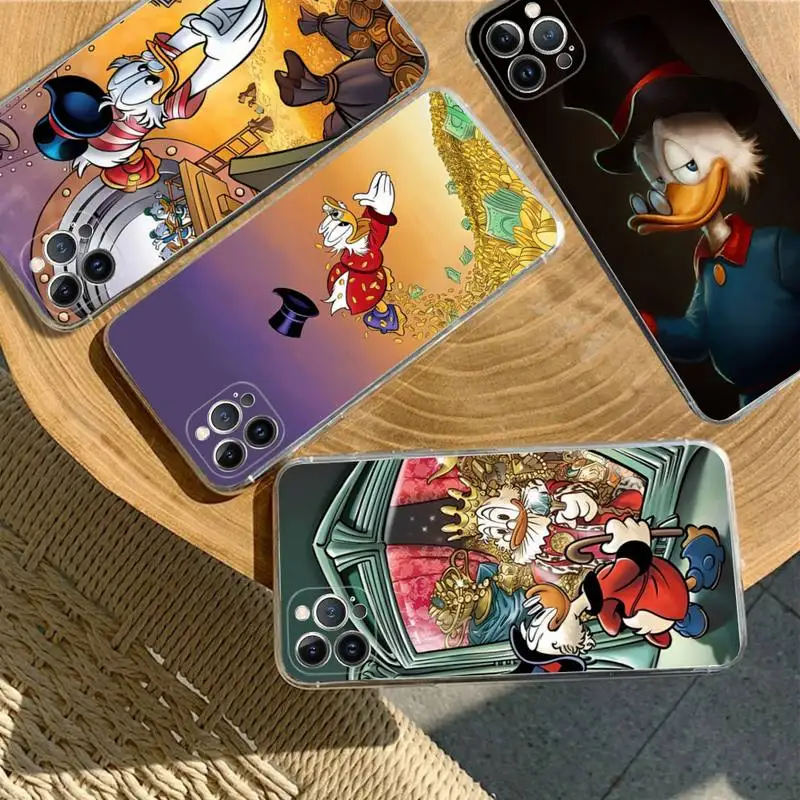 

Disney Scrooge McDuck Phone Case For iPhone 8 7 6 6S Plus X SE 2020 XR XS 14 11 12 13 Mini Pro Max Mobile Case
