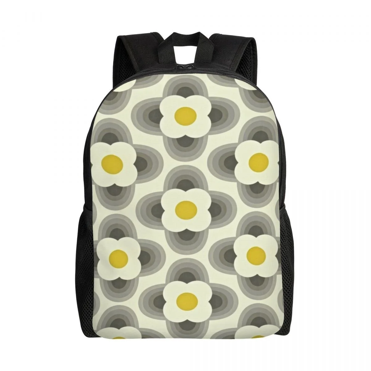 

Abstract Flowers Scandinavian Travel Backpack Women Men School Computer Bookbag Geometric Orla Kiely College Student Daypack Bag