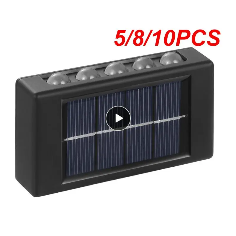 

5/8/10PCS 8/10/12/16led Solar Powered Wall Light Outdoor Waterproof Solor Led Light Illuminate Solar Lamps Home Garden Decor
