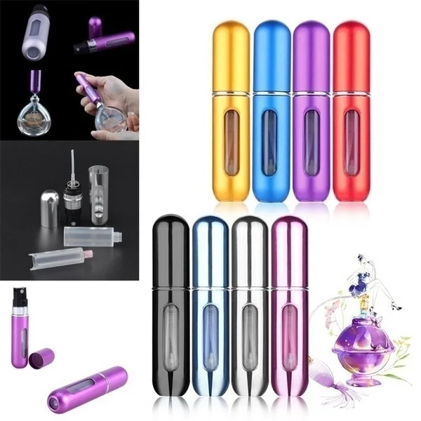 

13Pcs 5ml Portable Mini Refillable Perfume Bottle With Spray Scent Pump Empty Cosmetic Containers Atomizer Bottle For TravelTool