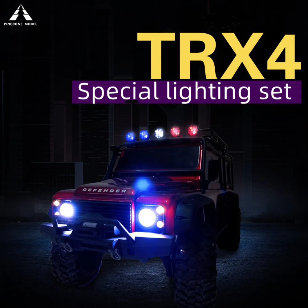 

Traxxas TRX4 model car LED front and rear IC light group module Chassis searchlight Roof warning light Remote control toy light