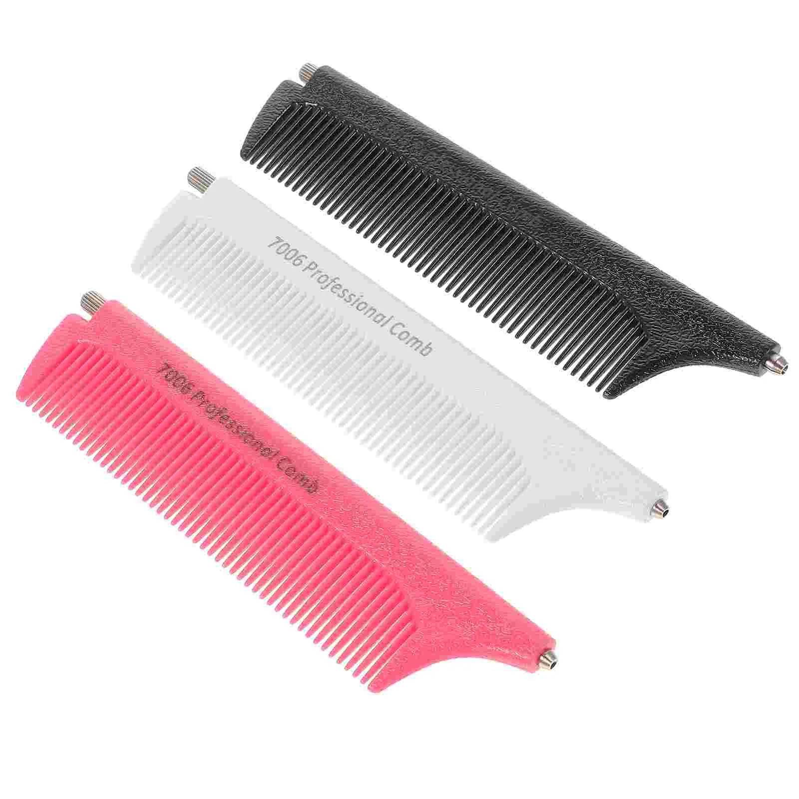 3 Pcs Hair Brush Women Styling Comb Steel Teasing Combs Rat Tail Parting Tooth Cutting Salon Anti- Static