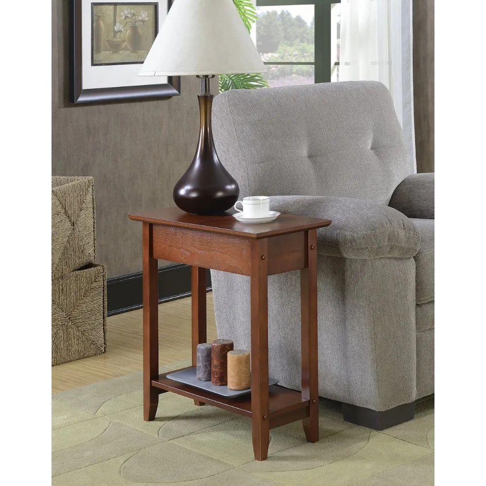 

Flip Top End Table- Mahogany Wood Finish