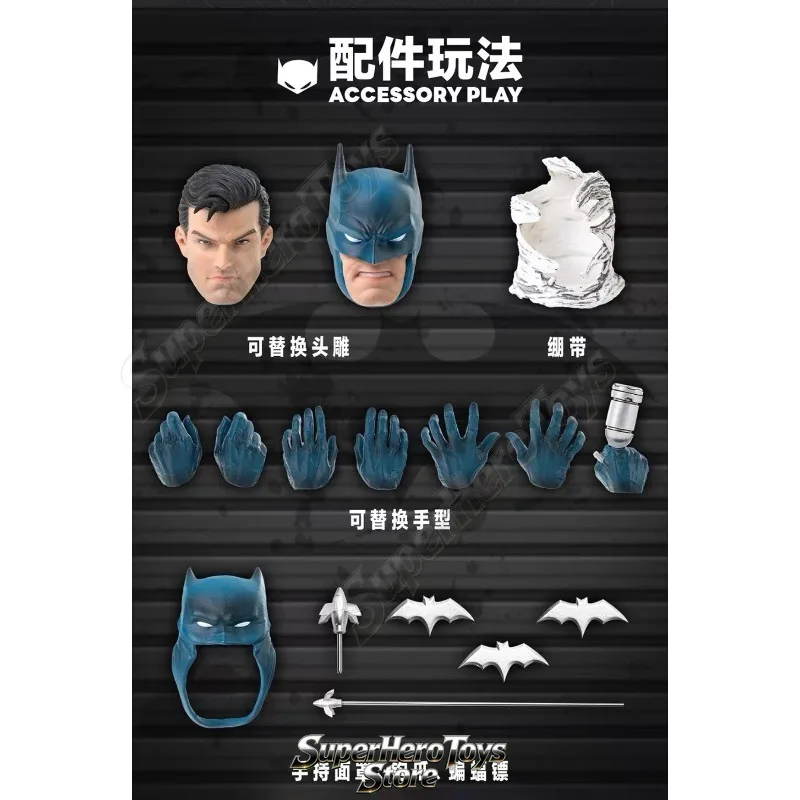 Фото Доставка в течение 24 часов. Оригинальная фигурка GONG Batman Hush 1/12, модель Dark Knight Batman Hush, аниме-фигурка, коллекционная игрушка, подарок, в наличии. №5