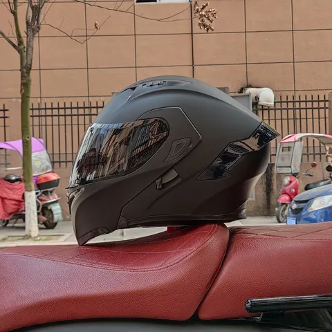 Модульный мотоциклетный шлем с откидной крышкой, полнолицевой гоночный скутер, каска, мотошлем, с двойным козырьком, одобрен DOT