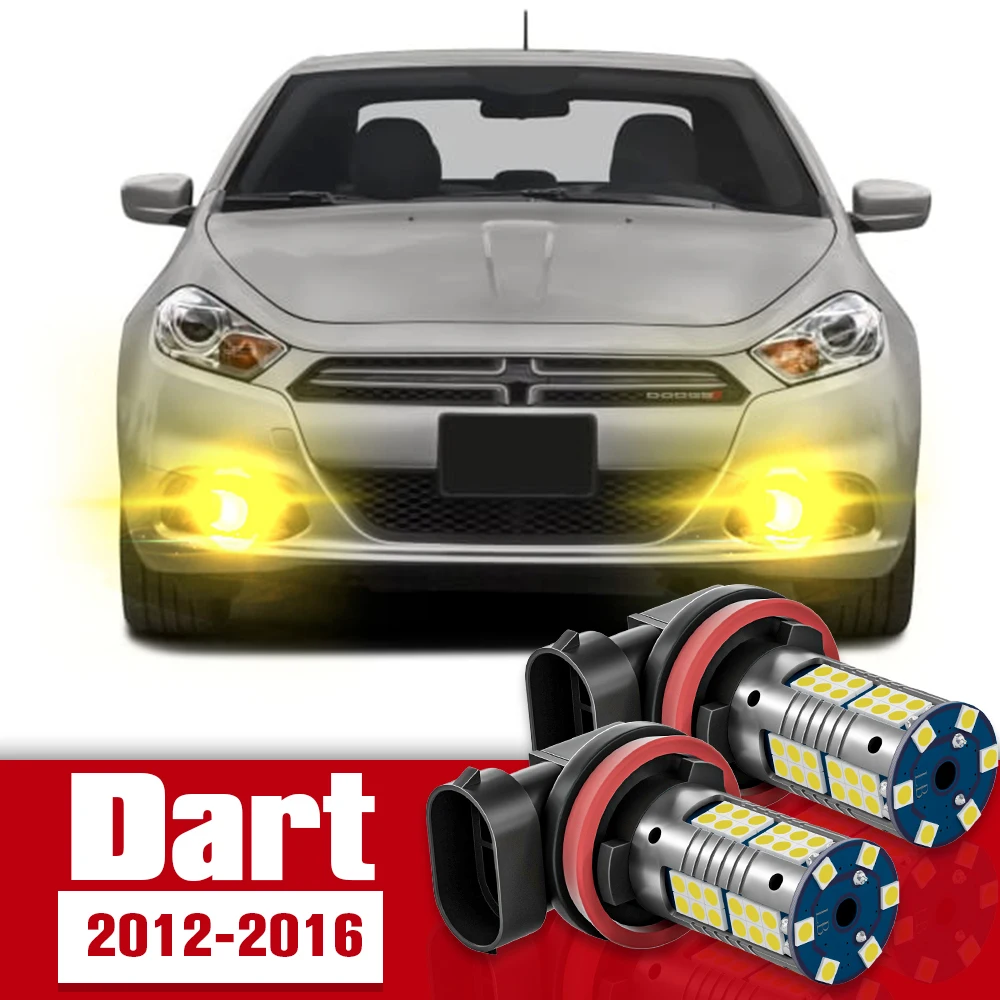 

2pcs Front Fog Light Accessories LED Bulb Lamp For Dodge Dart 2012 2013 2014 2015 2016